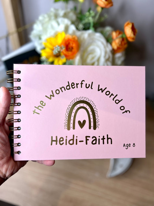 Children's A5 'The Wonderful World of' Memory Book