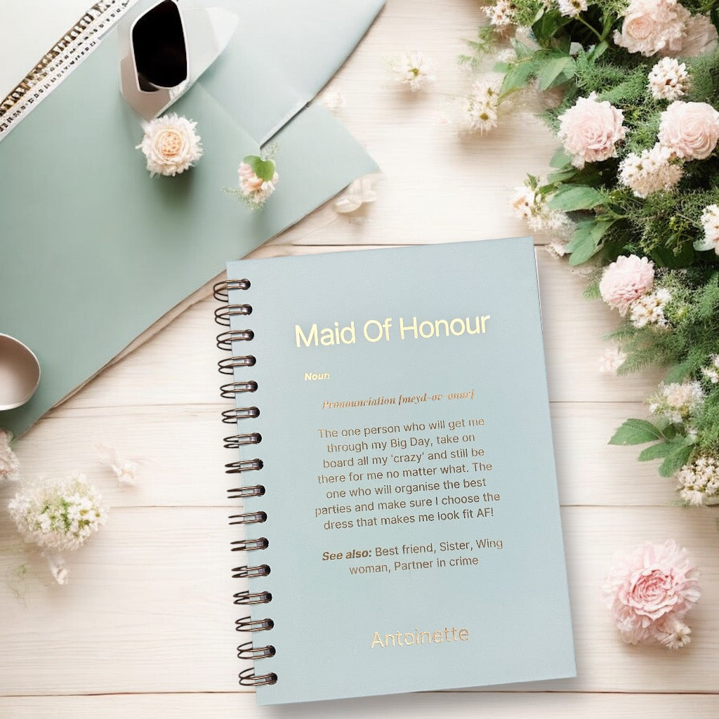 Maid of Honour Definition Notebook