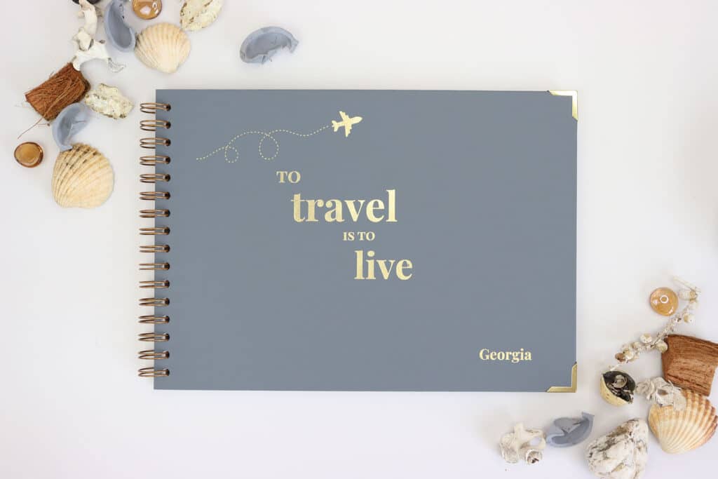 A personalised travel memory book capturing all the highlights and pictures