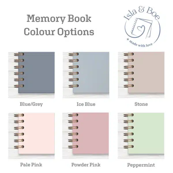 Colour selection for the memory book covers