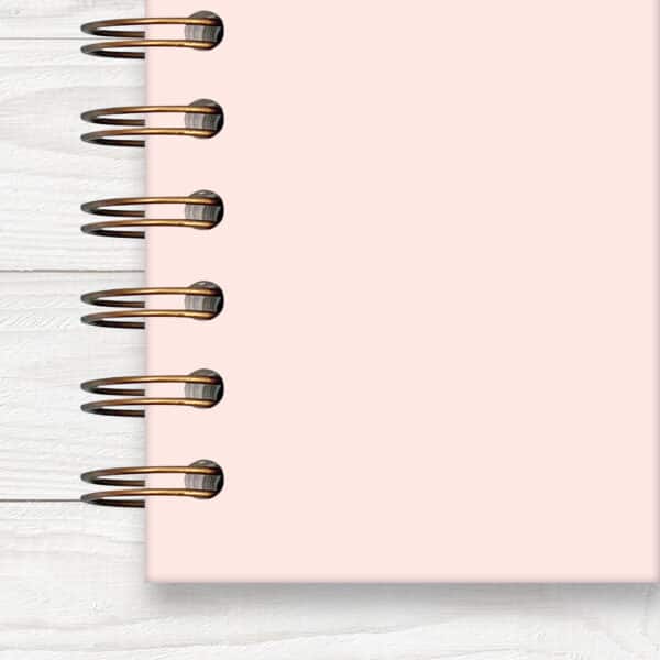 Pale pink closeup memory book cover